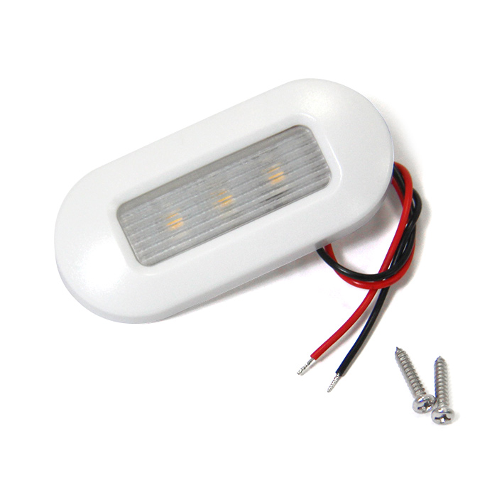 B013106-WHW. Светильник для подсветки палуб и трапов светодиодный 75х32 мм, белый теплый свет