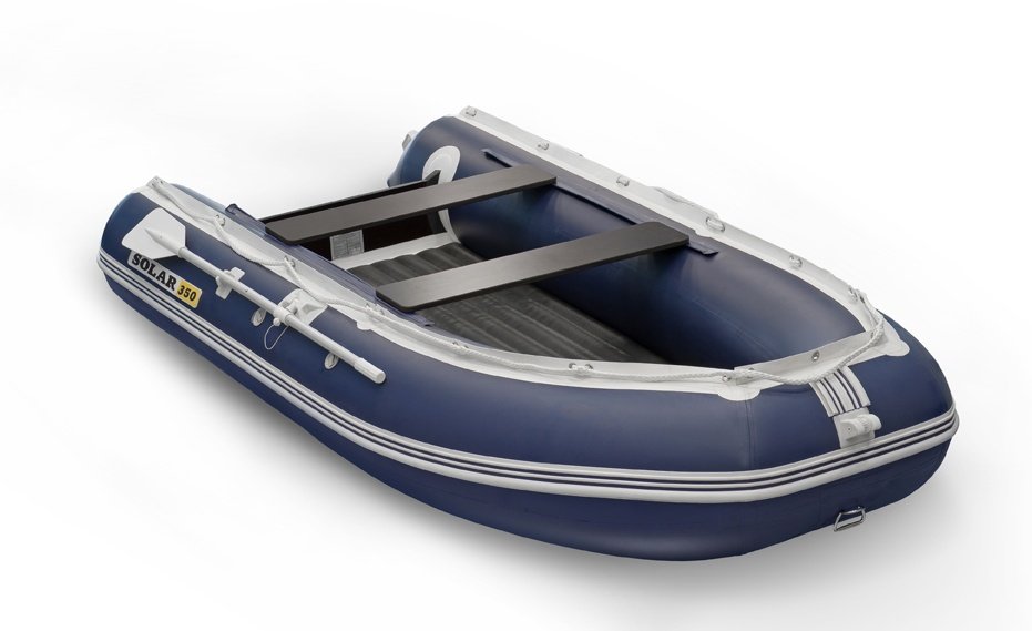 Лодка надувная с транцем Solar-350 Максима синяя SOL-350 Blue