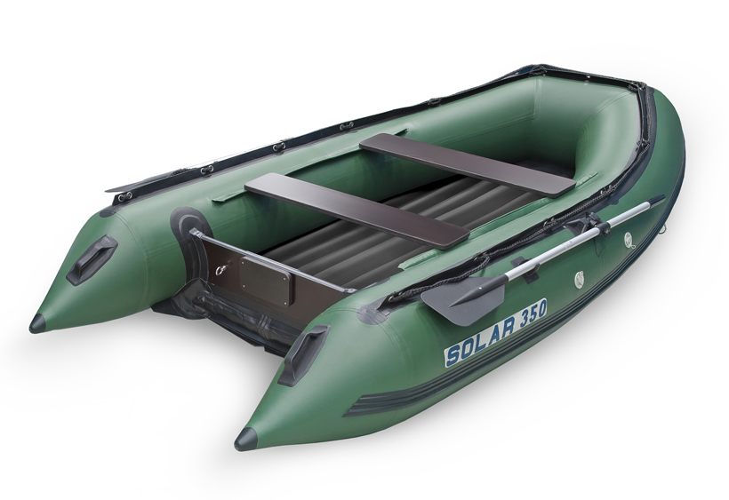 Лодка надувная с транцем Solar-350 Максима зеленая SOL-350 Green