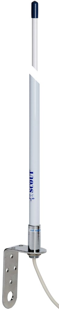 Антенна стекловолок/VHF(УКВ)1,5м белая KM-3