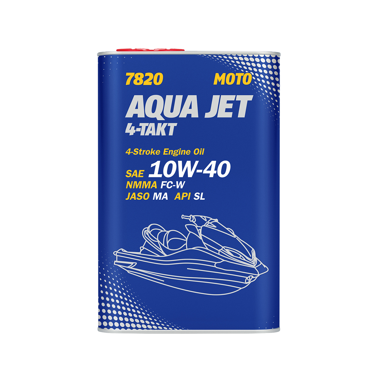 Масло 4-х такт.10W40 Mannol Aqva Jet (1л) ПЛМ 7820
