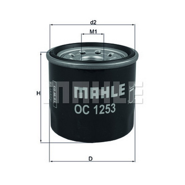 Фильтр масляный Mahle (16510-92J00) OC1253